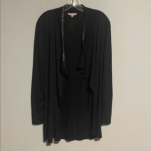 Juicy Couture Black Long Duster Cardigan Size Medium